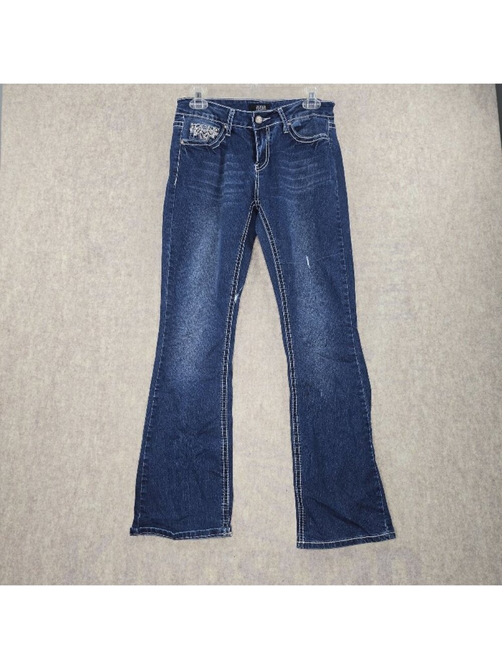 A.n.a A New Approach Women’s Embellished Bootcut Blue Jeans Size 6 Denim